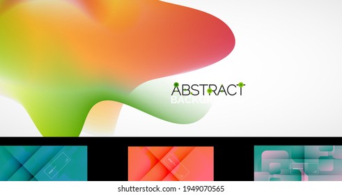 Set of vector abstract backgrounds. Various design templates