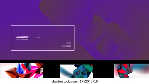Set of vector abstract backgrounds. Various design templates