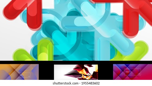 Set of vector abstract backgrounds. Various design templates
