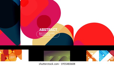 Set of vector abstract backgrounds. Various design templates