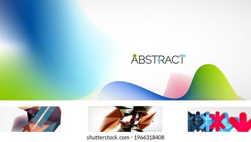 Set of vector abstract backgrounds. Various design templates