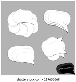 Set vector abstract bubble for speech background