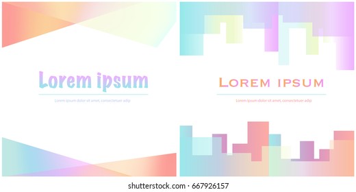 Set of vector abstract colorful business cards or banner design templates