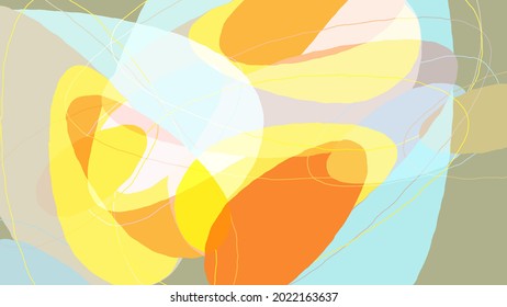 Conjunto de fondos vectoriales abstractos creativos en un estilo de moda mínimo. Plantillas modernas para medios sociales que publican historias. Patrón de doodle divertido.  Paisaje artístico con formas geométricas abstractas y colores.