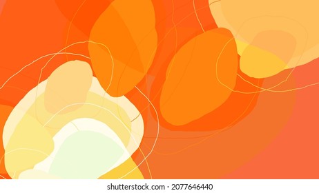 Set of vector abstract creative backgrounds in minimal trendy style. Modern templates for social media post stories. Fun doodle pattern.  Art landscape with abstract geometric shapes and colors.