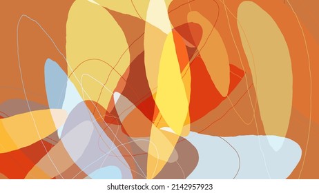 Set of vector abstract creative backgrounds in minimal trendy style. Modern templates for social media post stories. Fun doodle pattern.  Art landscape with abstract geometric shapes and colors.