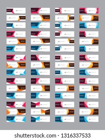 Set Vector abstract geometric design banner web template.