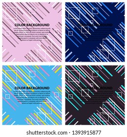Set of Vector of abstract geometric pattern and background