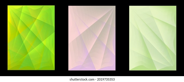 Set of vector abstract geometric templates for text. Color illustration. Background image. Set of backgrounds. Background image. Free space for text.