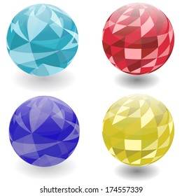 Set of vector abstract globe 