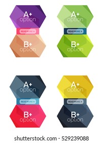 Set of vector abstract infographics content boxes. Modern business colorful templates
