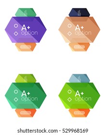 Set of vector abstract infographics content boxes. Modern business colorful templates