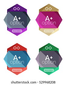 Set of vector abstract infographics content boxes. Modern business colorful templates