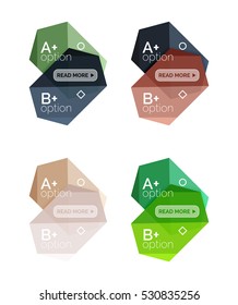 Set of vector abstract infographics content boxes. Modern business colorful templates