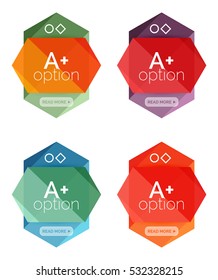 Set of vector abstract infographics content boxes. Modern business colorful templates