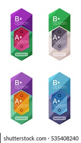 Set of vector abstract infographics content boxes. Modern business colorful templates