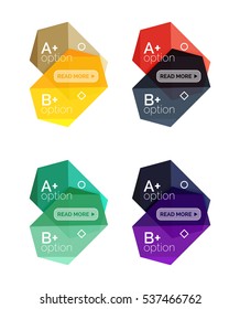 Conjunto de caixas de conteúdo de infográficos abstratos de vetor. Modelos coloridos de negócios modernos