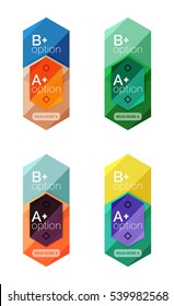Set of vector abstract infographics content boxes. Modern business colorful templates