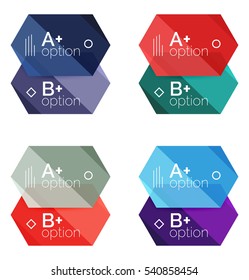 Set von vektorabstrakten Infografik-Inhaltsboxen. Moderne, bunte Vorlagen für Unternehmen