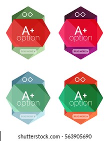 Set of vector abstract infographics content boxes. Modern business colorful templates