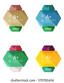 Set of vector abstract infographics content boxes. Modern business colorful templates