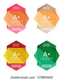 Set of vector abstract infographics content boxes. Modern business colorful templates