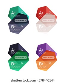 Set of vector abstract infographics content boxes. Modern business colorful templates