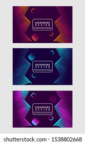 set Vector abstract line liquid round shaple colorful gradient design background template. Suitable for persentation, web, or anything.