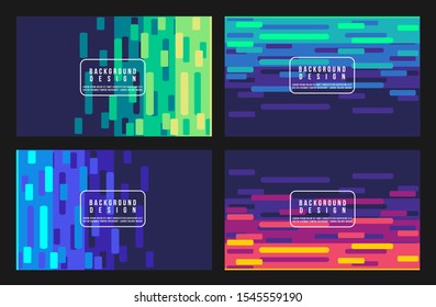 set Vector abstract line, liquid, round, shaple, colorful gradient design background template. Suitable for persentation, web Header, or anything. EPS Vector.