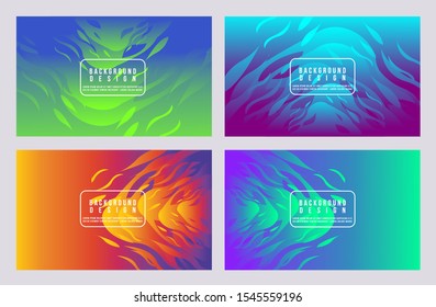 set Vector abstract line, liquid, round, shaple, colorful gradient design background template. Suitable for persentation, web Header, or anything. EPS Vector.