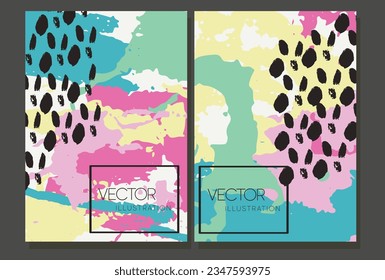 Set of vector abstract Luxury art background vector. digital arts design.