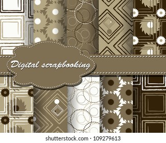 set of vector abstract paper for scrapbook