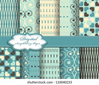 set of vector abstract paper for scrapbook