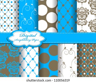 set of vector abstract paper for scrapbook