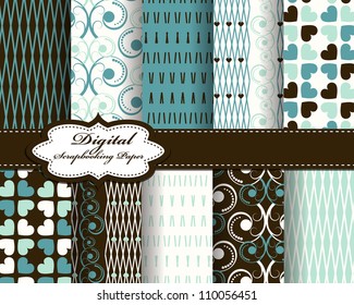 Set Vector Abstract Paper Scrapbook Stock Vector (Royalty Free ...