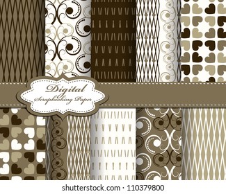 set of vector abstract paper for scrapbook