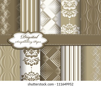 set of vector abstract paper for scrapbook