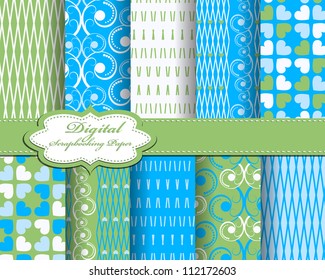 set of vector abstract paper for scrapbook