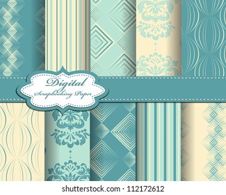 set of vector abstract paper for scrapbook