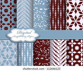 set of vector abstract paper for scrapbook