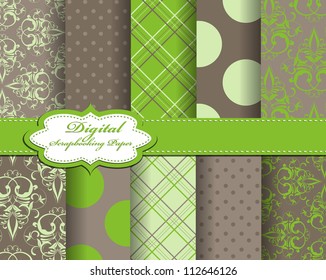 set of vector abstract paper for scrapbook