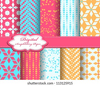 set of vector abstract paper for scrapbook