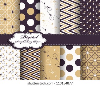 set of vector abstract paper for scrapbook
