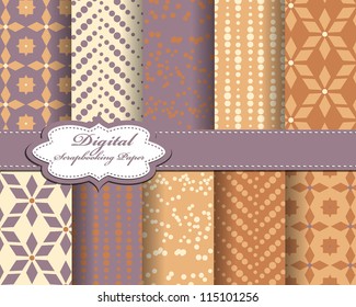 set of vector abstract paper for scrapbook