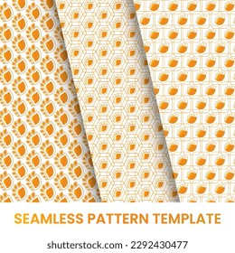 Set of vector abstract pattern template with elements 