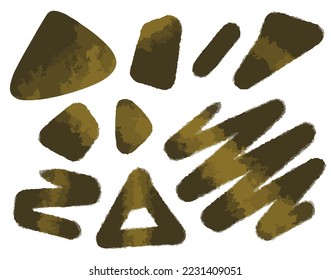 Set of vector abstract rusty elements.