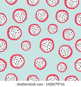 Set of vector abstract seamless geometric patterns with dots. Scandinavian style