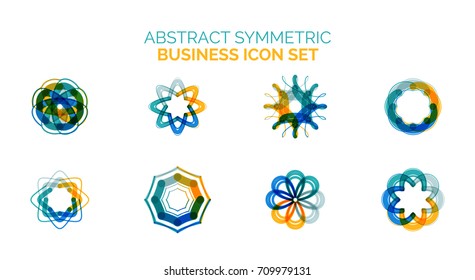 Set of vector abstract shapes, geometric elements