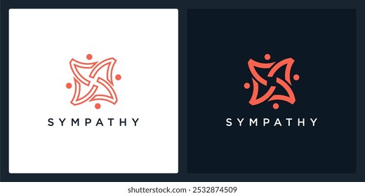 set vetor abstract of sympathy logotipo, pode ser usado em vários meios facilmente, editável