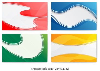 Set of vector abstract templates for design-business cards, magazine cover, design layout template.